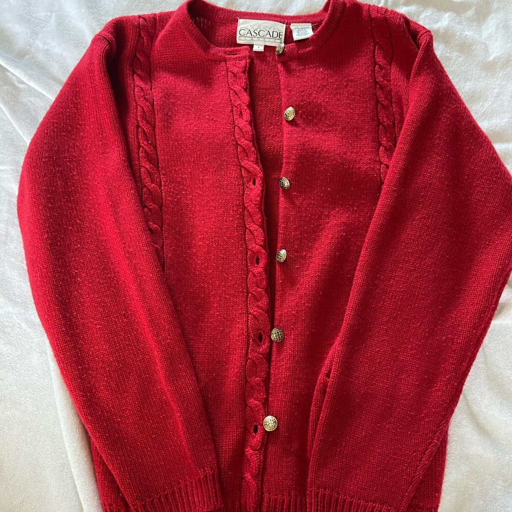 Vintage Red Cardigan